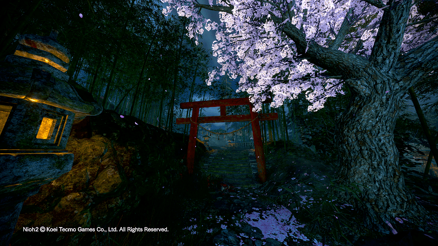 Nioh 2 Torii & Sakura Tree