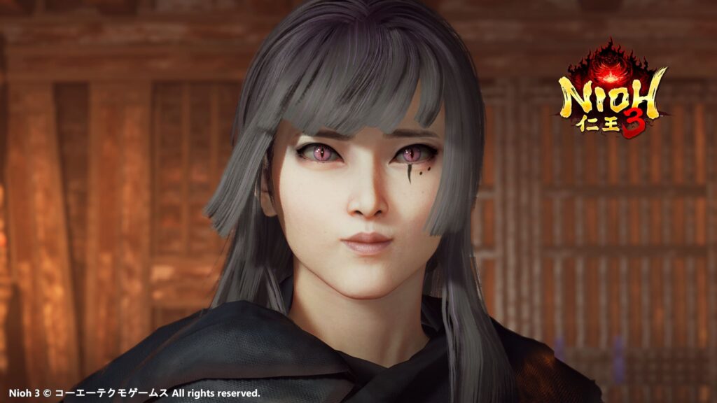 Nioh 3 key visual showing a samurai facing a supernatural yokai in Sengoku-era Japan