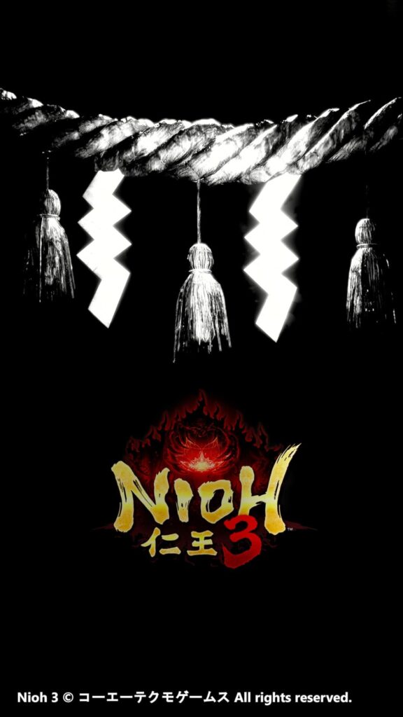 Nioh 3 key visual showing a samurai facing a supernatural yokai in Sengoku-era Japan