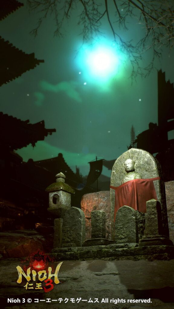 Nioh 3 key visual showing a samurai facing a supernatural yokai in Sengoku-era Japan