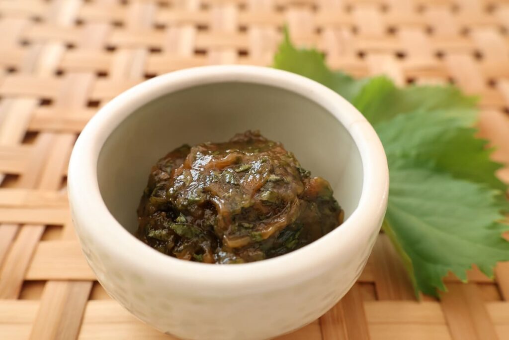 Small Mino ware condiment dish for yuzu miso or dipping sauces