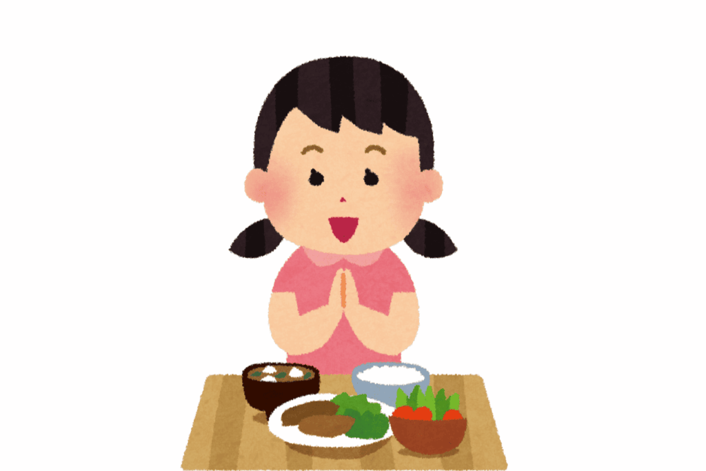 Saying ”Itadakimasu”before meal