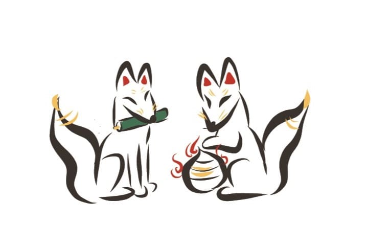 kitsune fox spirit from Japanese folklore with mystical appearance