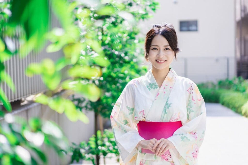 Japanese woman in Yukata