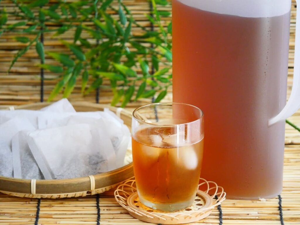 Barley tea bags for everyday life in Japan