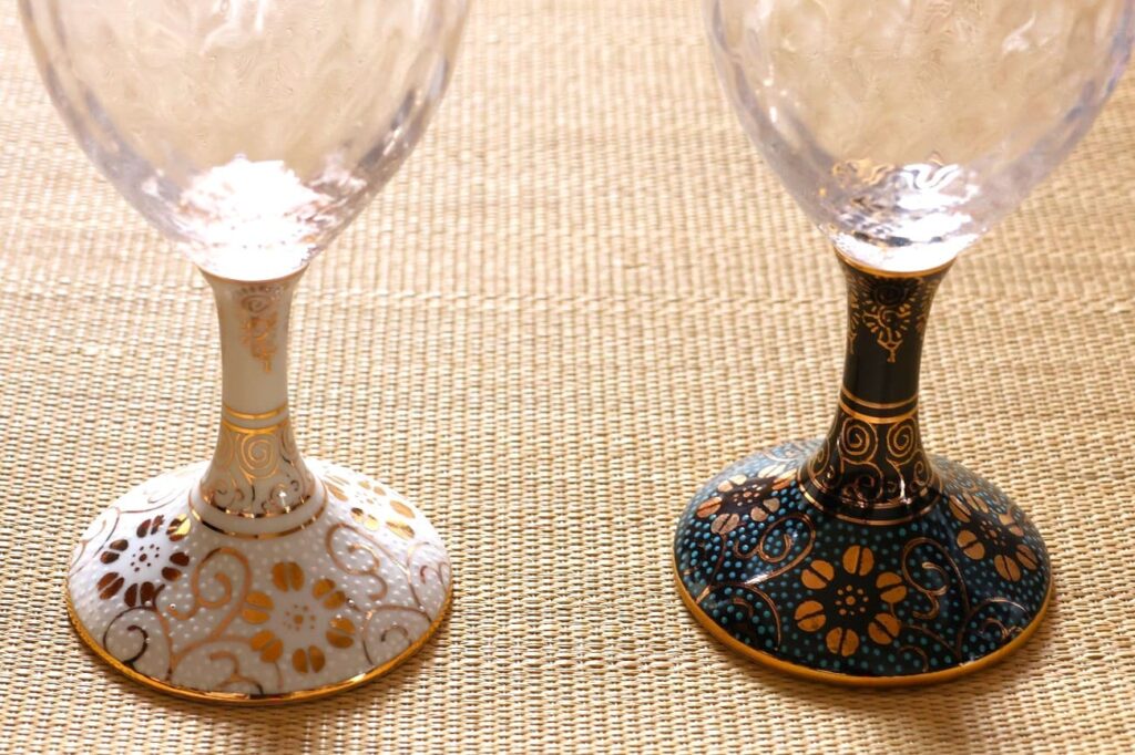 Kutani ware- wine glass