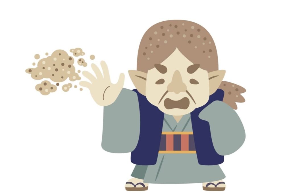 Japanese Yokai Sunakake baba