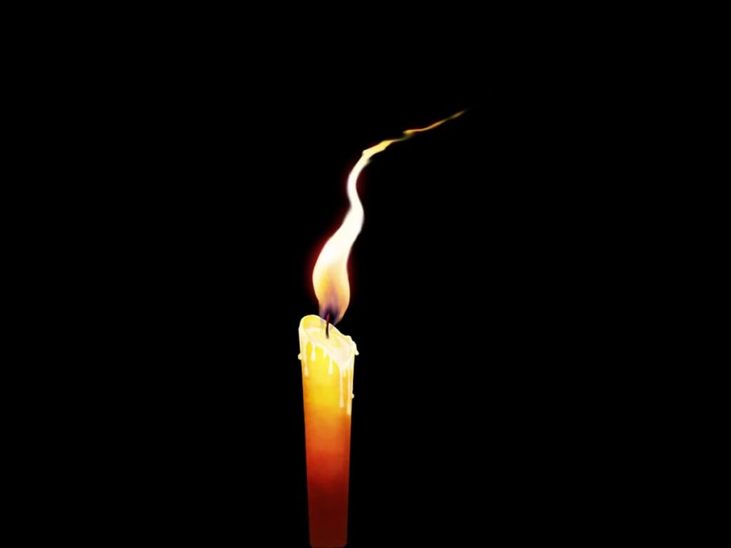 candle : essential item for hyakumonogatari (scary story)