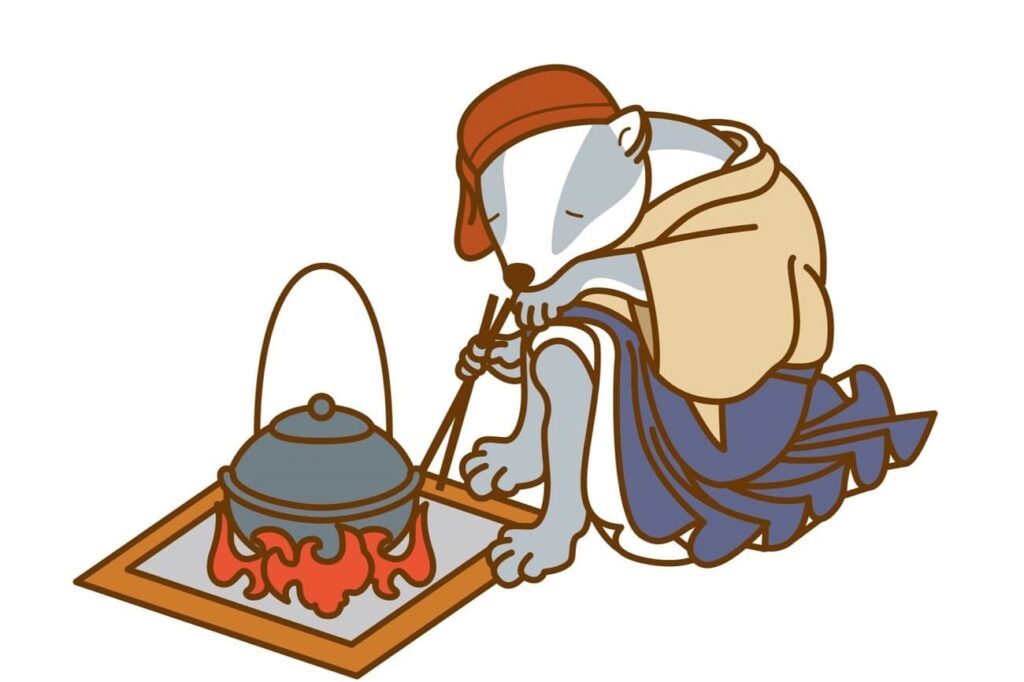 Mujina in human clothes